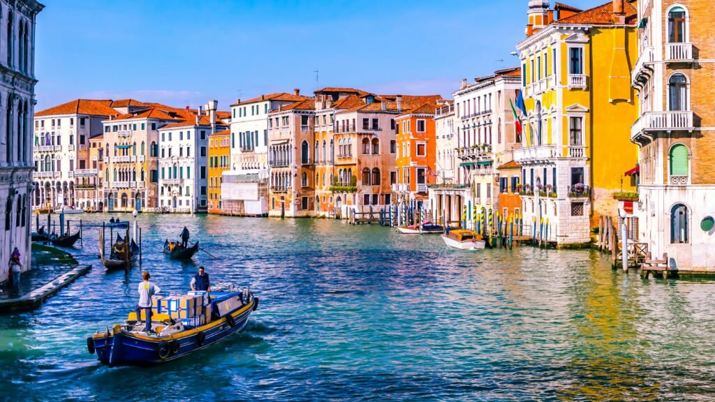 Venice Grand Canal explored on 12 days Europe tour package with hotels and trains