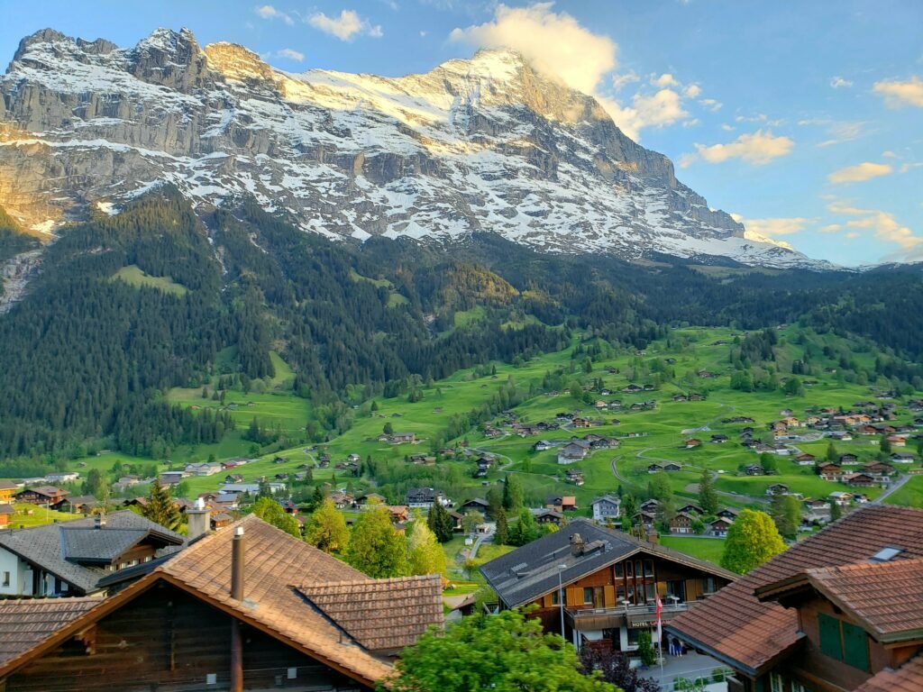 Grindelwald alpine village experience during Europe 4 country tour package