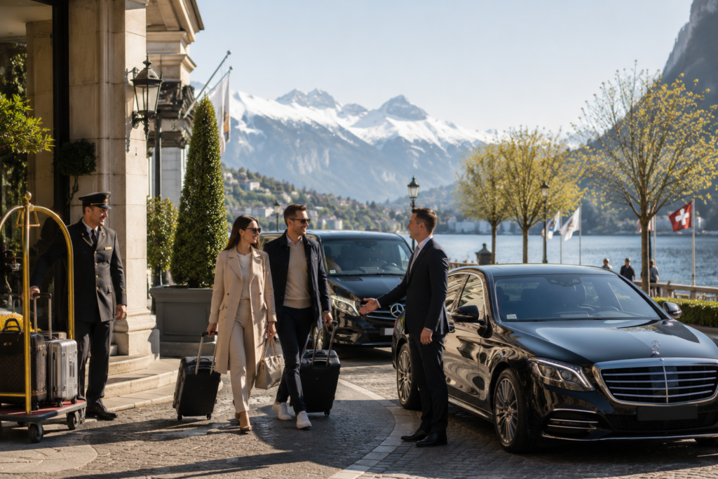 Best transfer in Switzerland with private chauffeur and luxury vehicle